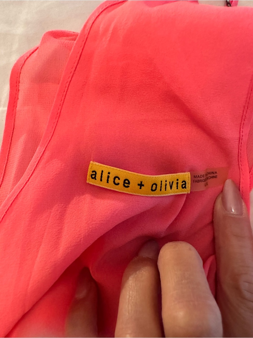 alice + olivia Coral Pink Blouse